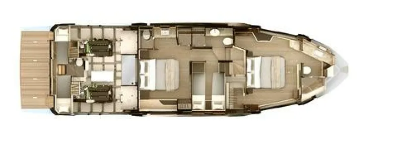 Slide: The Image of 2026 56 Absolute Flybridge - Sistership Lower Deck Layout - 4544357