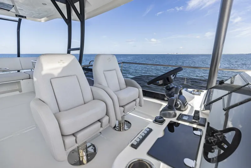 Slide: The Image of 2026 Prestige F5.7 Flybridge - Flybridge Helm Seating - 5618320