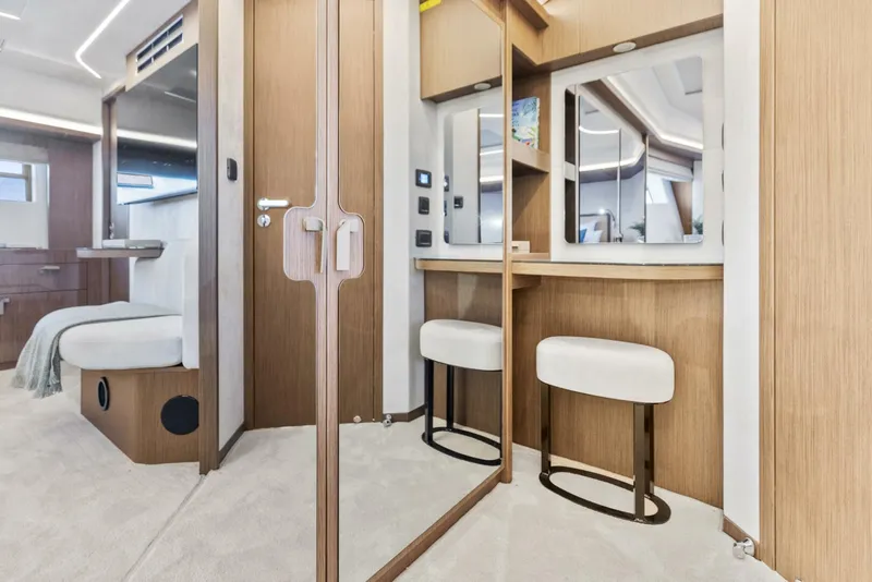 Slide: The Image of 2026 Prestige F5.7 Flybridge - Master Suite Vanity - 5618542