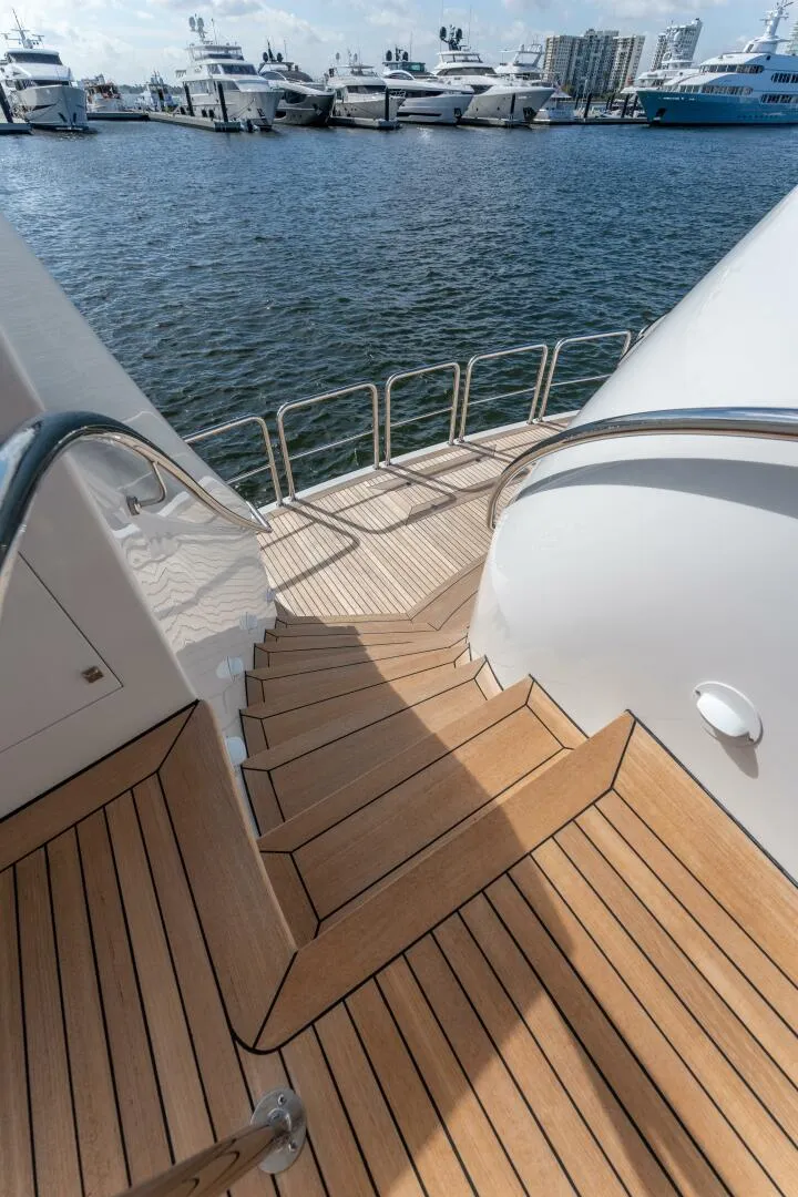 Slide: The Image of 2006 130 Westport MY Relentless Starboard Main Deck To Swim Platform - 4615197