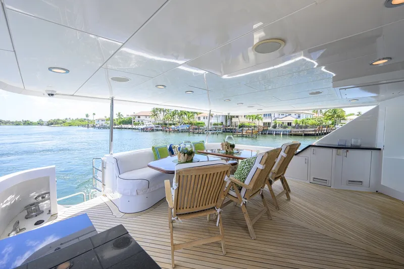 Slide: The Image of Hatteras 100 MAGIC - Aft Deck 2005 Hatteras 100 Motoryacht MAGIC - 7511892