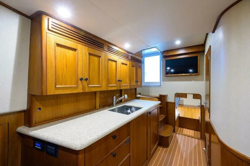 Slide: The Image of Cabin Looking Aft, TV Mounted Above - 4681201