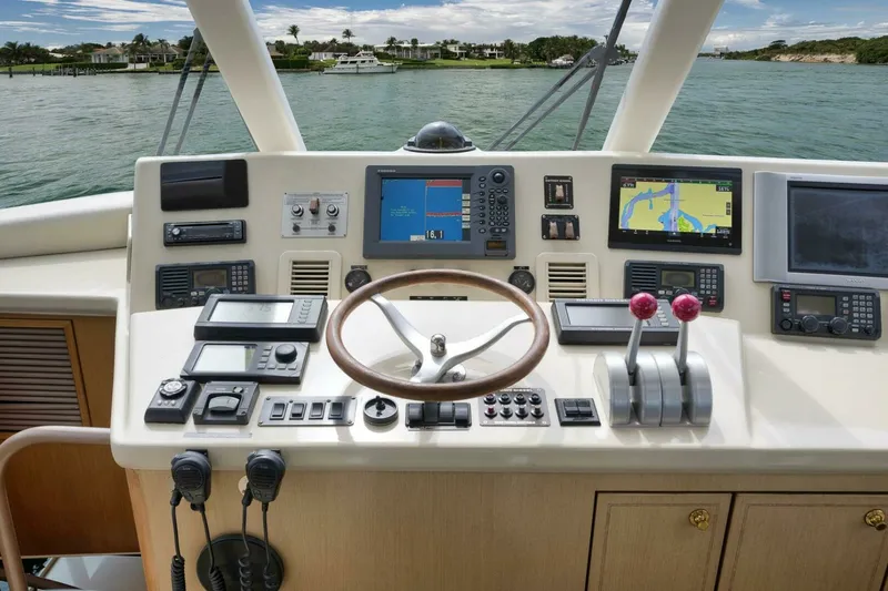 Slide: The Image of Ocean 57 Positive Attitude - Interior Flybridge 2004 Ocean 57 Enclosed Bridge Positive Attitude - 7652168