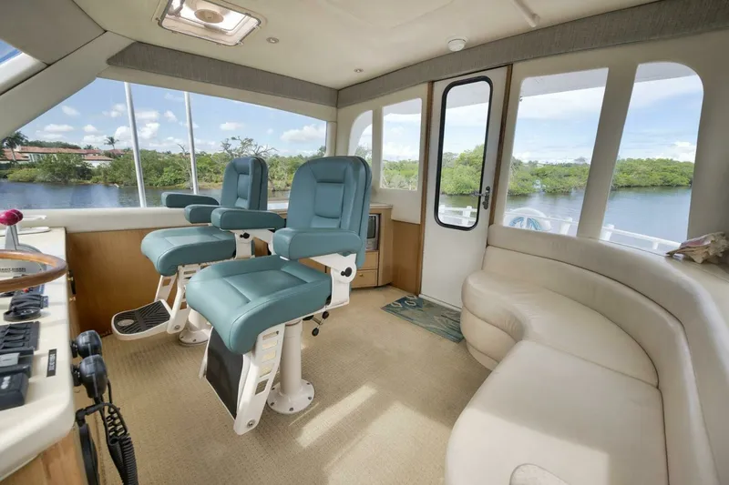 Slide: The Image of Ocean 57 Positive Attitude - Interior Flybridge 2004 Ocean 57 Enclosed Bridge Positive Attitude - 7652169