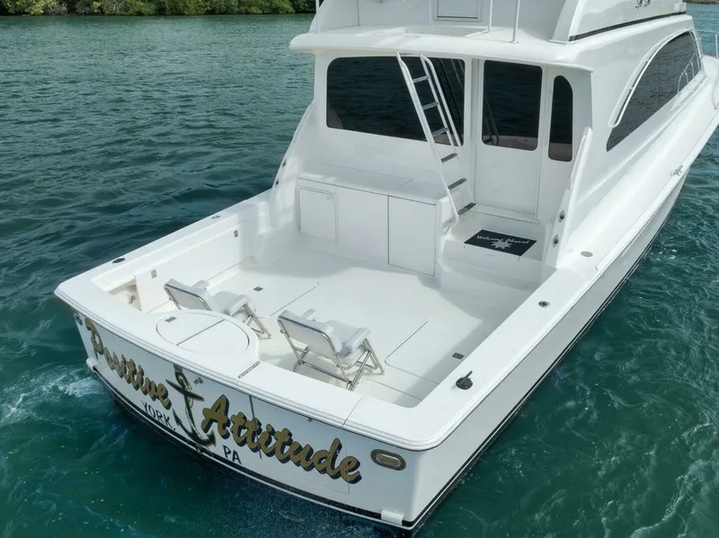 Slide: The Image of Ocean 57 Positive Attitude - Exterior Profile 2004 Ocean 57 Enclosed Bridge Positive Attitude - 7652179