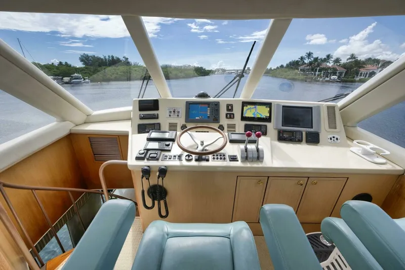 Slide: The Image of Ocean 57 Positive Attitude - Interior Flybridge 2004 Ocean 57 Enclosed Bridge Positive Attitude - 7652167