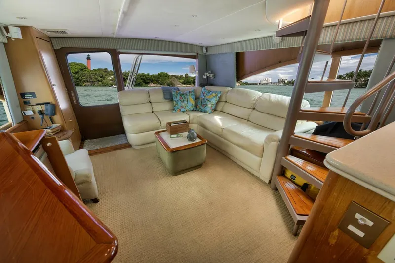 Slide: The Image of Ocean 57 Positive Attitude - Interior Salon 2004 Ocean 57 Enclosed Bridge Positive Attitude - 4715999