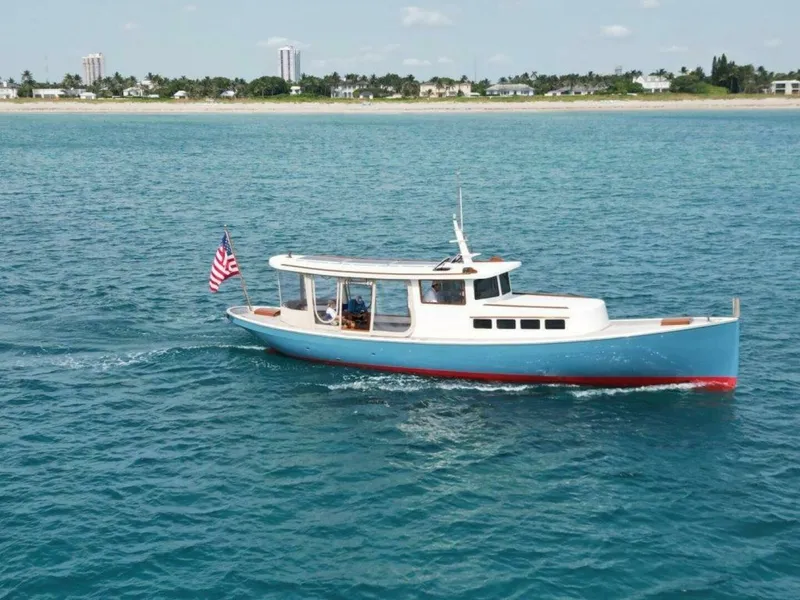 Slide: The Image of Launch 45 BLUE JACKET - Aerial Profile 2021 Custom Launch Pilothouse 45 BLUE JACKET - 4726698