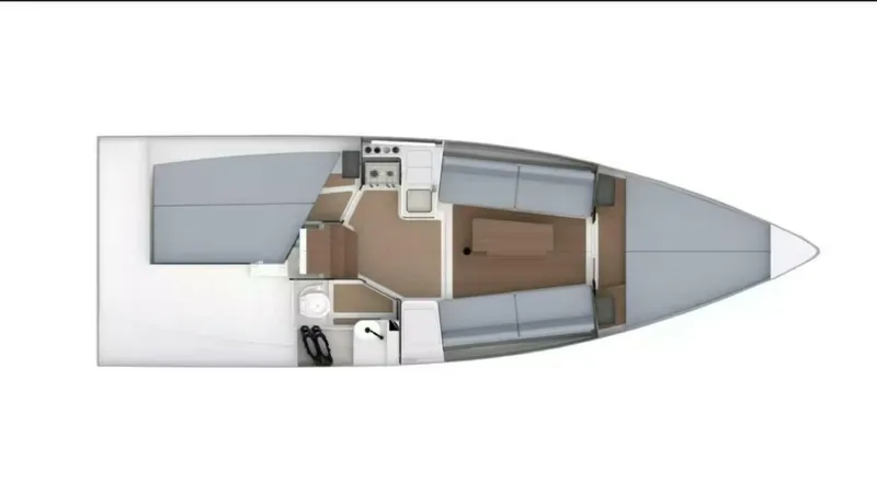 Slide: The Image of Beneteau First 30 New for 2025 Interior Layout Drawing - 4963089