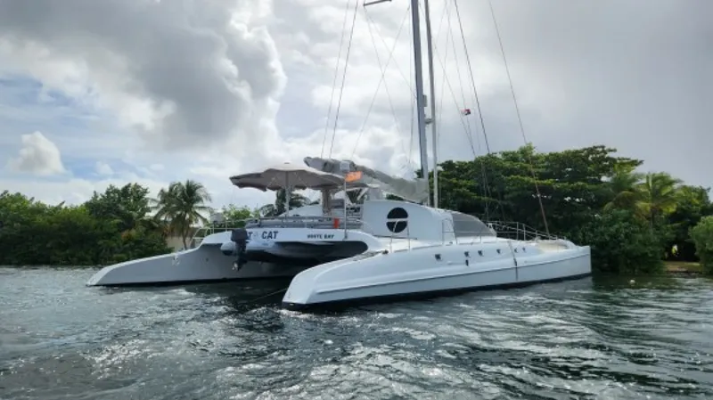 Slide: The Image of Used Sail Catamaran for sale 1991 MORELLI-MILLER Custom Catamaran - FAT CAT - 5533818