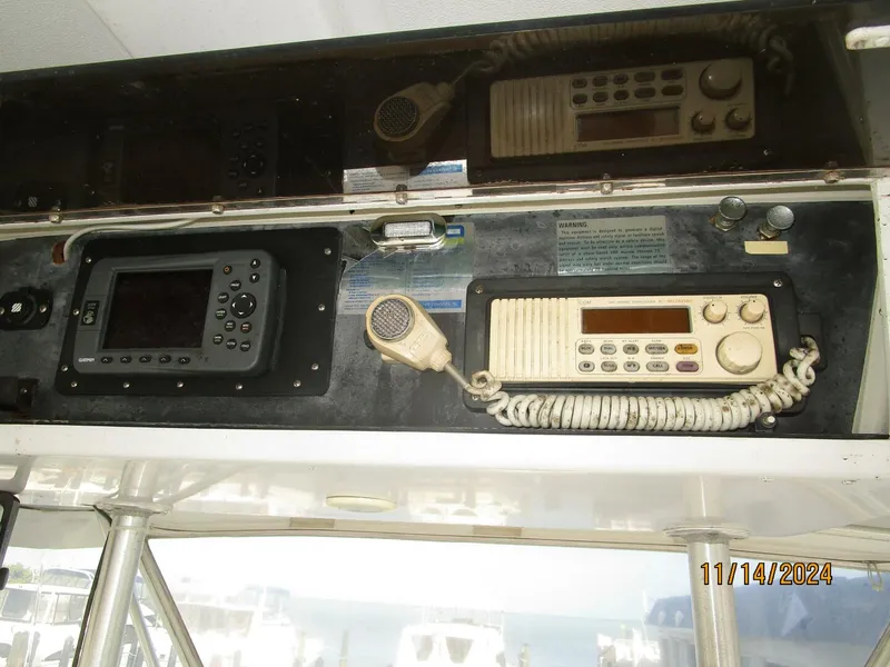 Slide: The Image of 44' Viking flybridge overhead electronics1 - 4822531