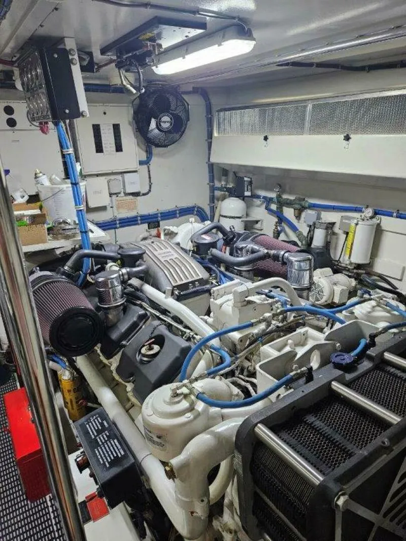 Slide: The Image of Hatteras 75 King and I - Engine Room 2001 Hatteras 75 King and I - 4855511