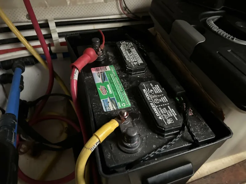 Slide: The Image of 34' Mainship generator start battery - 4856811