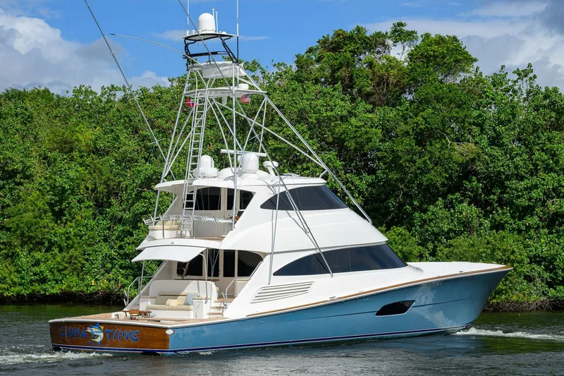 Slide: The Image of Viking 92 CHINA TIME - Starboard Aft Profile 2020 Viking 92 Convertible CHINA TIME - 4890282