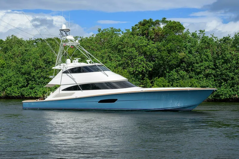 The Image of Viking 92 CHINA TIME - Starboard Profile 2020 Viking 92 Convertible CHINA TIME - 7647793