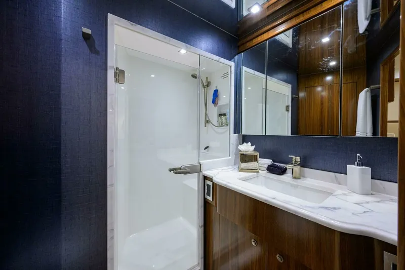 Slide: The Image of Viking 92 CHINA TIME - Starboard Guest Head 2020 Viking 92 Convertible CHINA TIME - 7647823