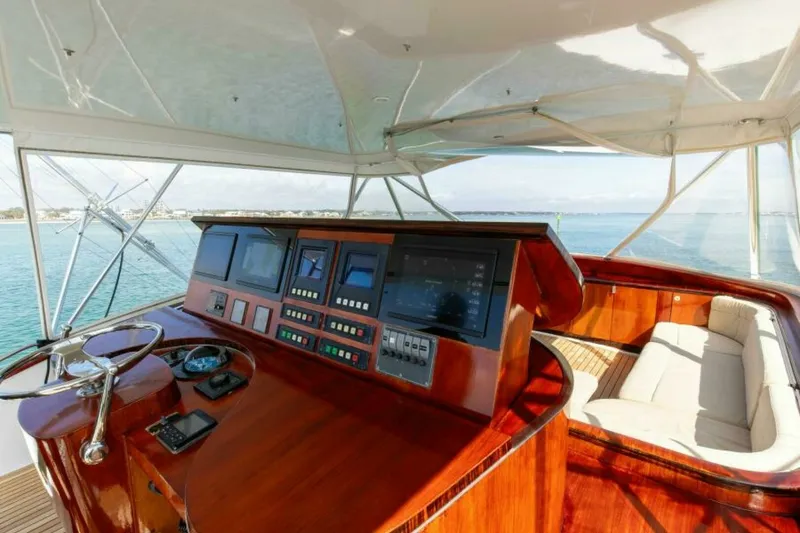Slide: The Image of Custom 2004 Ebony Sportfish-Cockpit and Helm Seating  - 6093280
