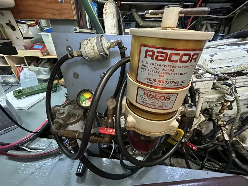 Slide: The Image of 48' Hatteras port Racor fuel filter - 4900518