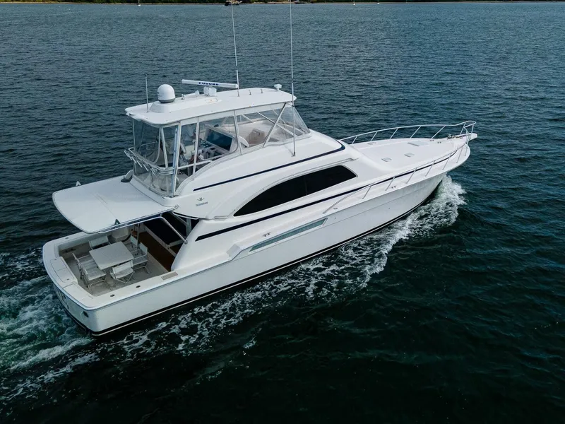 Slide: The Image of Bertram 57 NINE - Starboard Aft Aerial Profile 2008 Bertram 57 570 NINE - 4913115