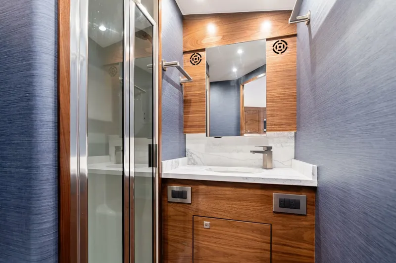 Slide: The Image of 2026 Viking 46 Billfish Master Stateroom Head - 5474221