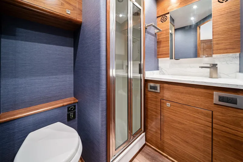 Slide: The Image of 2026 Viking 46 Billfish Master Stateroom Head - 5474227