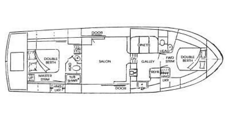 Slide: The Image of 1991 Marine Trader 46 Double Cabin Two Cabins / Two Heads Layout - 4933049