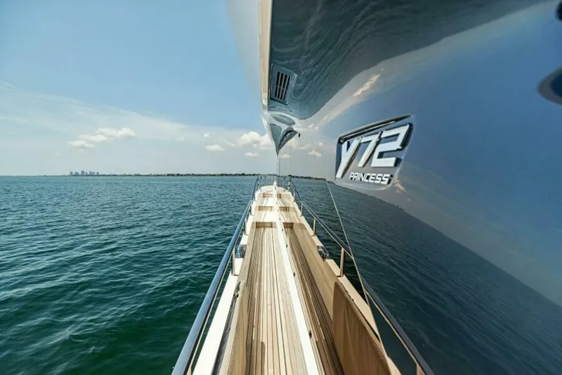 Slide: The Image of 2024 Princess Y72 Motor Yacht - Princess Rose III - Wide Walkway to Foredeck - 4934741