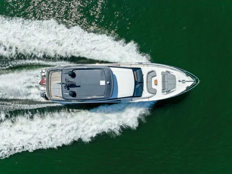 Slide: The Image of 2024 Princess Y72 Motor Yacht - Princess Rose III - Aerial Running Profile - 4934775