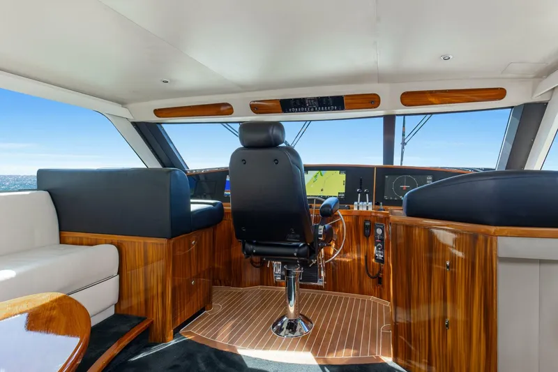 Slide: The Image of 2001 65 Viking Convertible Enclosed Bridge Partnership Upper Helm (3) - 5003903