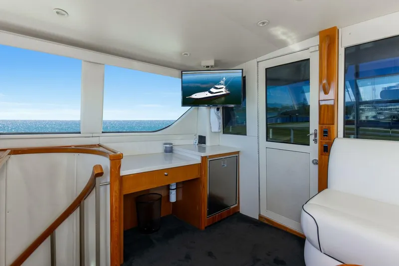 Slide: The Image of 2001 65 Viking Convertible Enclosed Bridge Partnership Upper Helm (1) - 5003901