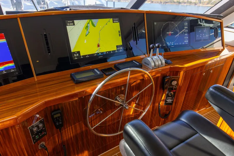 Slide: The Image of 2001 65 Viking Convertible Enclosed Bridge Partnership Upper Helm (2) - 5003902