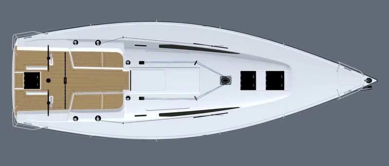 Slide: The Image of The New J/36 from J Boats Deck Layout Drawing - 4948951
