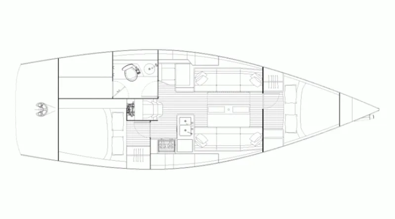 Slide: The Image of The New J/36 from J Boats Interior Layout Drawing - 4942372