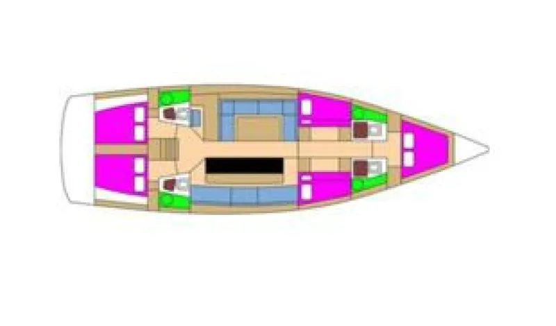 Slide: The Image of Kufner 54 Standard 5 Cabin Layout - 5025263