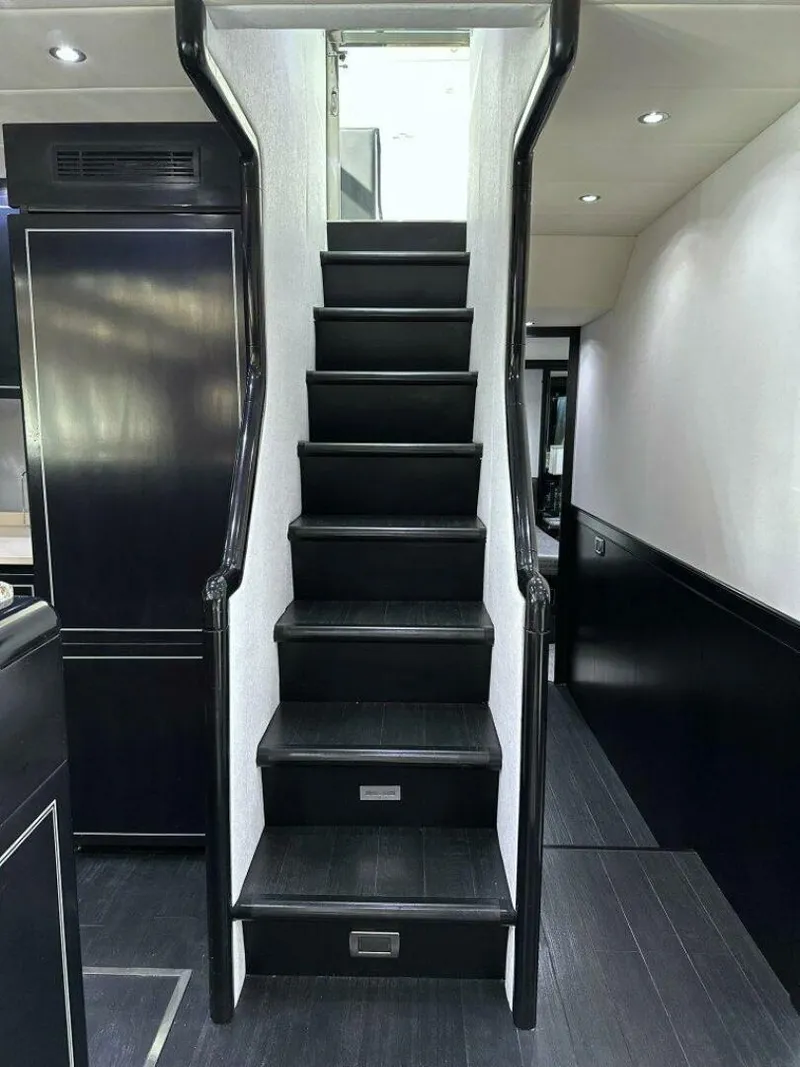 Slide: The Image of Mangusta 80 Payback - Stairs to Deck 2007 80 Mangusta Motor Yacht Payback - 4955443