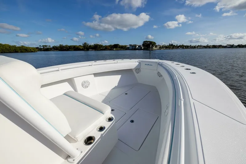 Slide: The Image of SeaHunter 33 Bloodline - Exterior Bow 2018 SeaHunter 33 Center Console Bloodline - 7654430