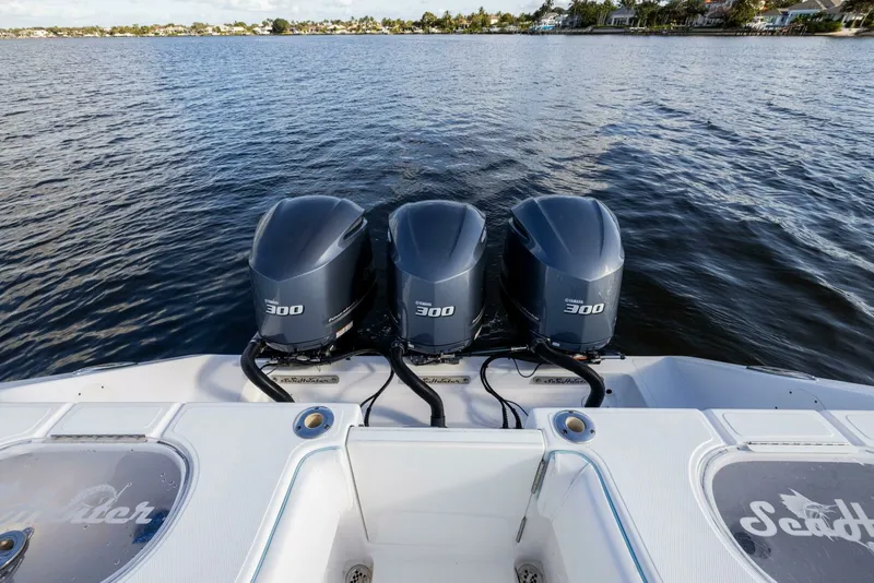 Slide: The Image of SeaHunter 33 Bloodline - Exterior Engines 2018 SeaHunter 33 Center Console Bloodline - 7654442