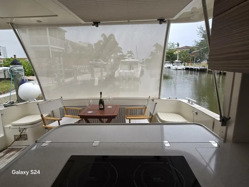 Slide: The Image of 2019 Greenline 40 Aft Deck with Shade - 4962291