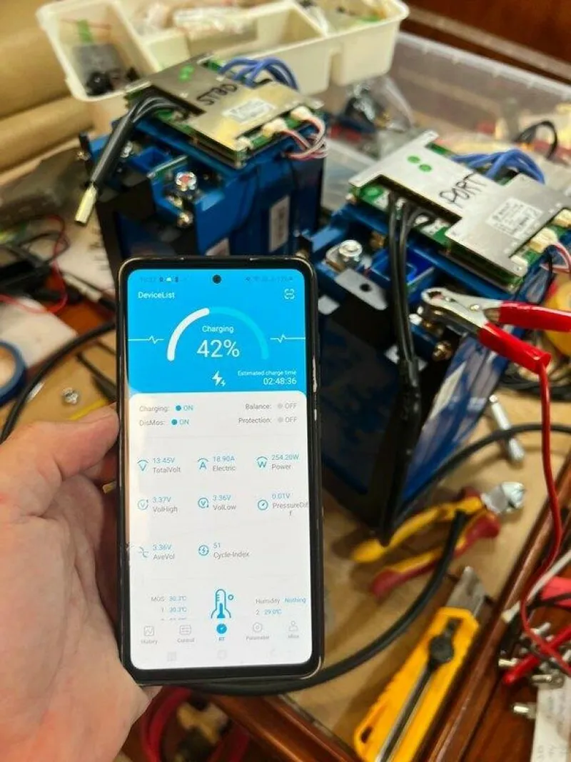 Slide: The Image of Battery BMS Monitor Hylas 44 Port of Spain, Trinidad - 5452428