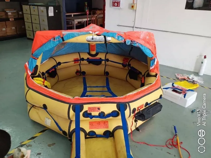 Slide: The Image of Safety Raft Winslow 6pax Liferaft Hylas 44 Port of Spain, Trinidad - 5452444