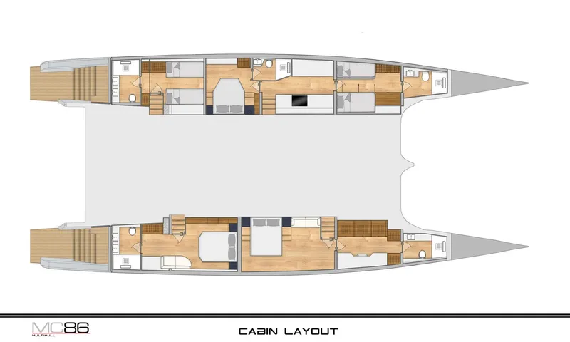 Slide: The Image of MC86 Open Flybridge Open Flybridge Cabin Layout - 4969005