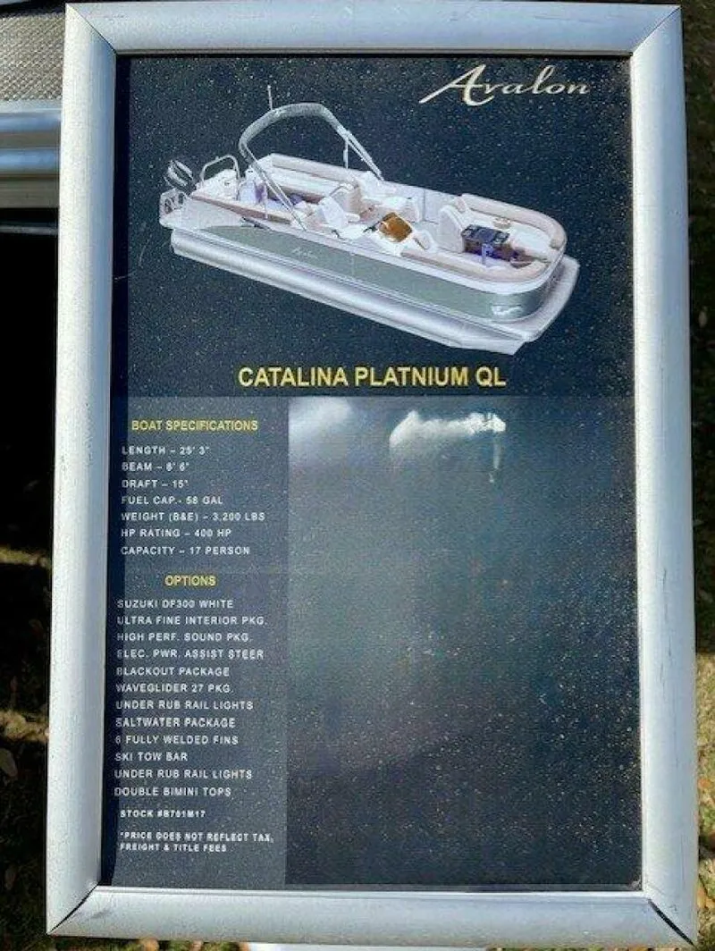Slide: The Image of Avalon 25 Catalina Platinum Tritoon 2022 - 5016564