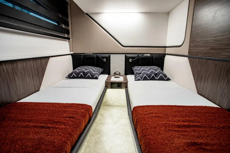 Slide: The Image of 2025 Cobrey 45 Fly Motor Yacht Florida USA 2025 Cobrey 45 Fly Motor Yacht split berth cabin - 5015986