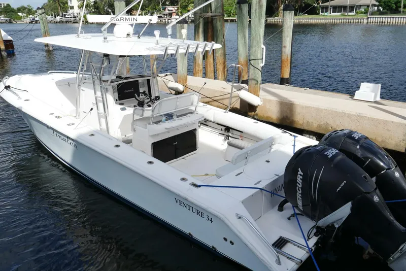 Slide: The Image of 2004 Venture 34 - Exterior profile on the water  2004 Venture 34 Cuddy "FINALE" - 5051213