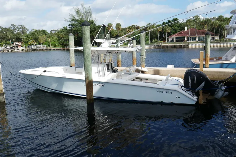 Slide: The Image of 2004 Venture 34 - Exterior profile on the water  2004 Venture 34 Cuddy "FINALE" - 5051214