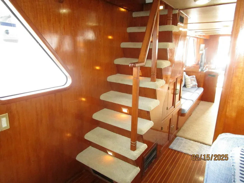 Slide: The Image of 57' DeFever pilothouse-flybridge stairs - 5060249