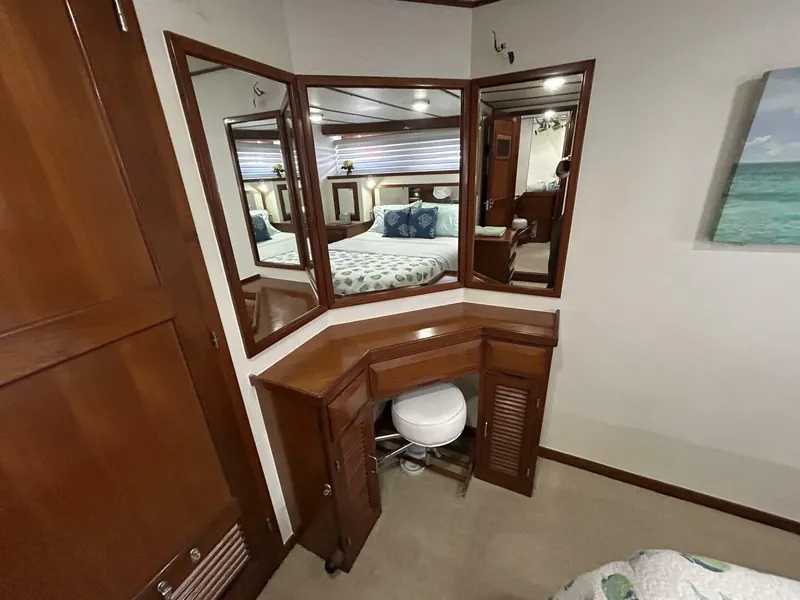 Slide: The Image of 57' DeFever mid guest stateroom desk/vanity - 5060212