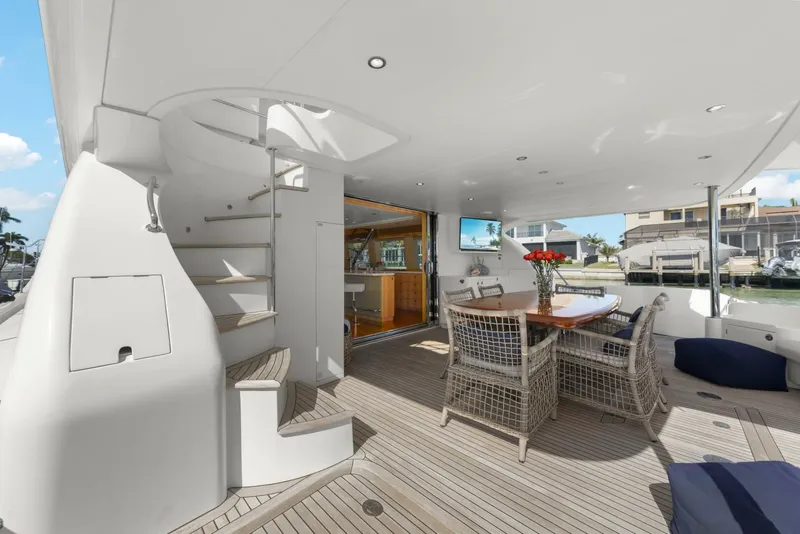 Slide: The Image of 2013 Horizon PC60 - Aft Deck Stairs to Helm - 5125688