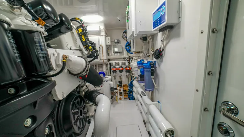 Slide: The Image of 2023 Viking 73 Convertible "Free Spool" - Engine room - 5123000