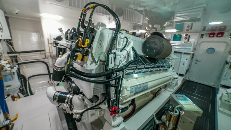 Slide: The Image of 2023 Viking 73 Convertible "Free Spool" - Engine room - 5123002